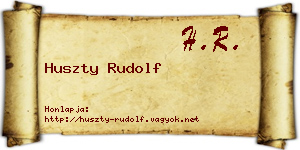 Huszty Rudolf névjegykártya